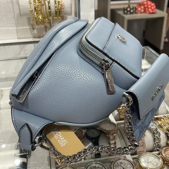 Michael Kors Maisie Large Pebbled Leather 2-in-1 Sling Pack Fanny Pack Waist bag - Picture 14 of 16